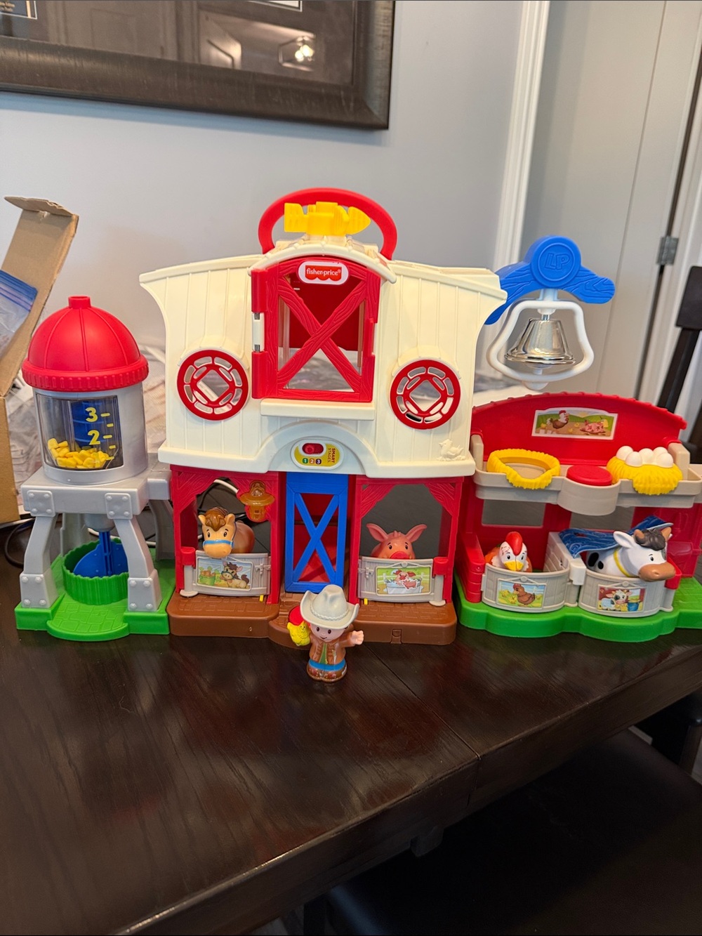 Fisher-Price Red, White and Blue Farm Playset with Animal Figures